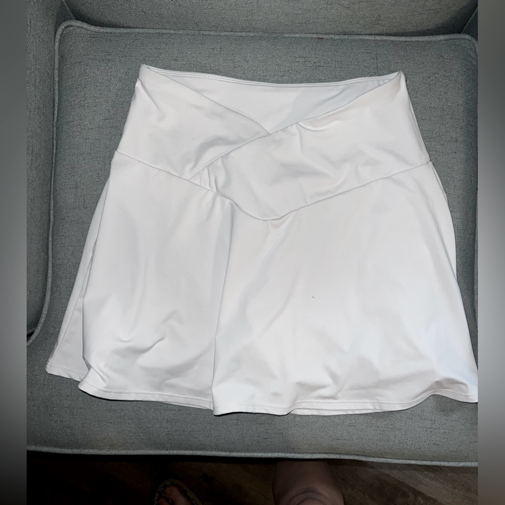 White athletic skort